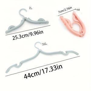 5/3pcs Random Color Folding Clothes Hanger, Suitable for Travel, Outdoor Activities, Business Trips, Dormitory Use, And Home Organization. It'S a Portable, Multi-Functional
