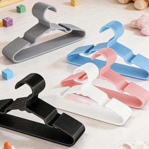 30pcs Multifunctional Kids Plastic Clothes Hangers, Household Closet Garment Organizer for Baby Toddler Clothes