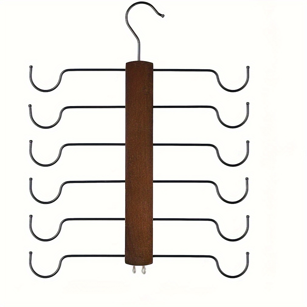 Space-saving 6-layer Wooden Metal Hanger-multi-layer Organizer, Suitable for Vest, Bra and Wardrobe Essentials - Image 6
